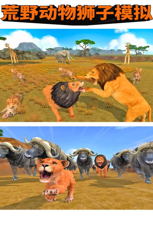 荒野动物狮子模拟截图