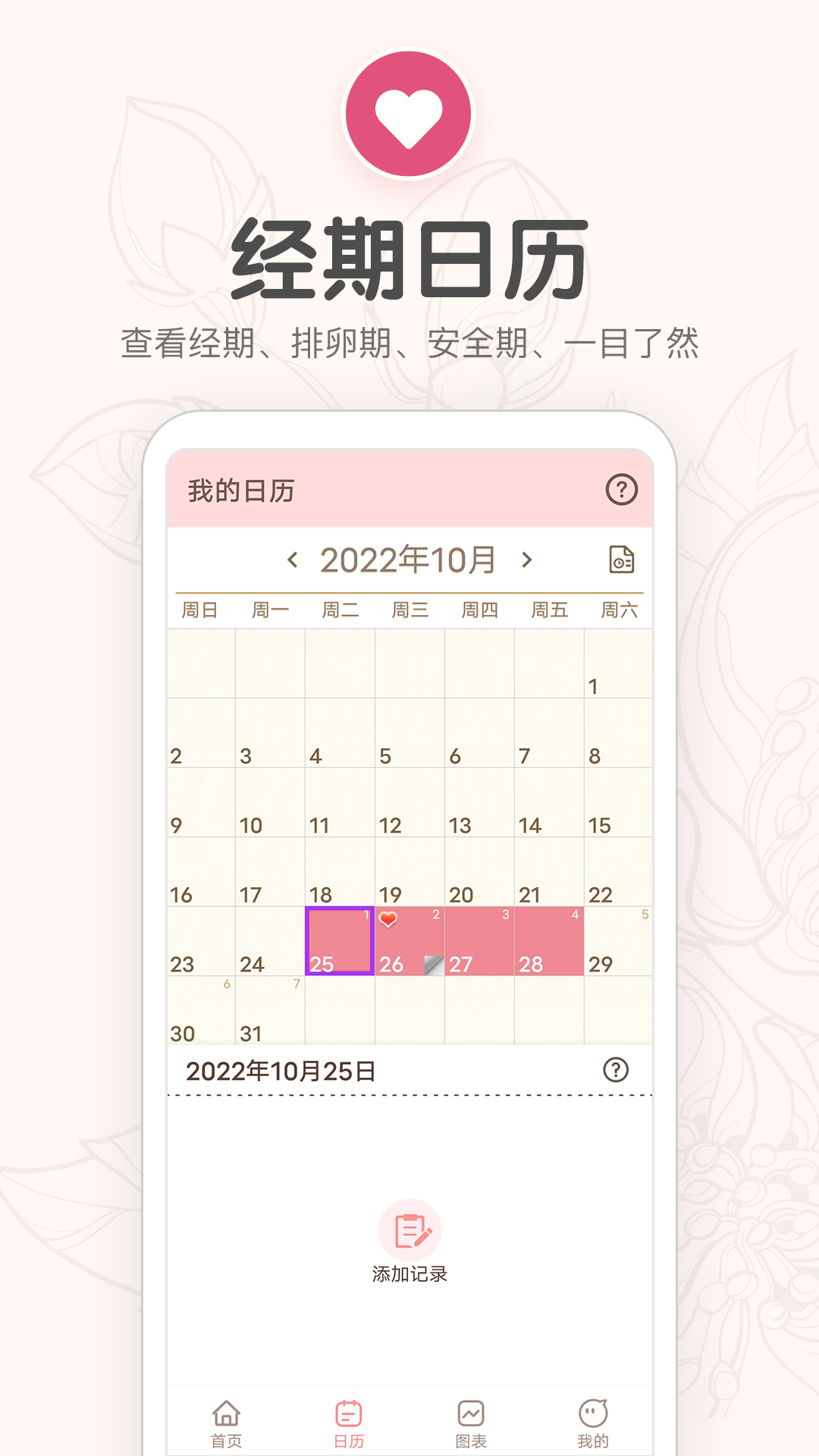 月经期提醒日历app下载截图